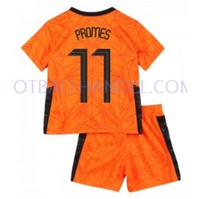 Barn Fotballdrakter Nederland Quincy Promes 11 Hjemme Euro 2020 Kortermet